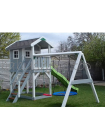 Будиночок дерев'яний з гойдалкою і гіркою Spielplatz
