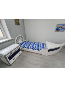 Детская кроватка Лодка + Комод-Сундук