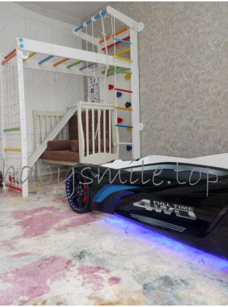 Спортивний куточок трансформер із скелелазкою і дошкою