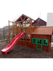 Ігровий майданчик з дерев'яним будиночком Вежа-11