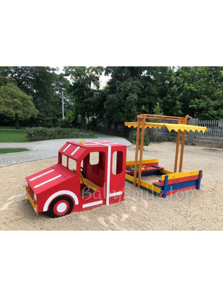 Ігровий комплекс Пожежна машина-пісочниця 145х145 см