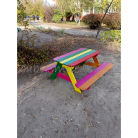 Детский столик с лавками для детской площадки