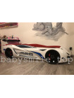 Ліжко машинка BMW біле пластикове