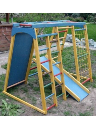 Дитячий спортивний комплекс для вулиці з скелелазкою
