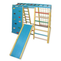 Дитячий спортивний комплекс для вулиці з скелелазкою