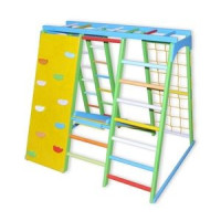 Дитячий спортивно-ігровий комплекс Скелелаз з бука (кольоровий)