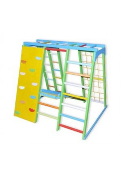 Детский спортивно-игровой комплекс Скалолаз из бука (цветной)