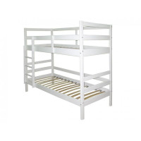 Ліжко двох'ярусне біле сосна