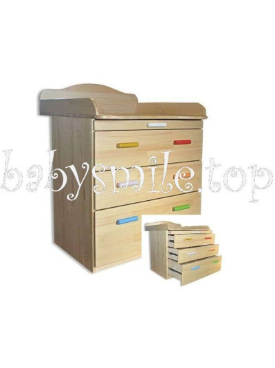 Комод з пеленальним столиком із сосни