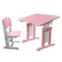 Комплект - парта і стільчик зростаючі із сосни  