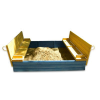 Детская песочница 2х2 метра из сосны с крышкой 