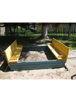 Дитяча пісочниця 2х2 метра з сосни з кришкою Дитяча пісочниця 2х2 метра з сосни з кришкою
