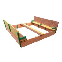 Дитяча пісочниця 2х2 метра з кришкою Горішок