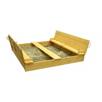 Пісочниця 2х2 метра дерев'яна з кришкою Грушка