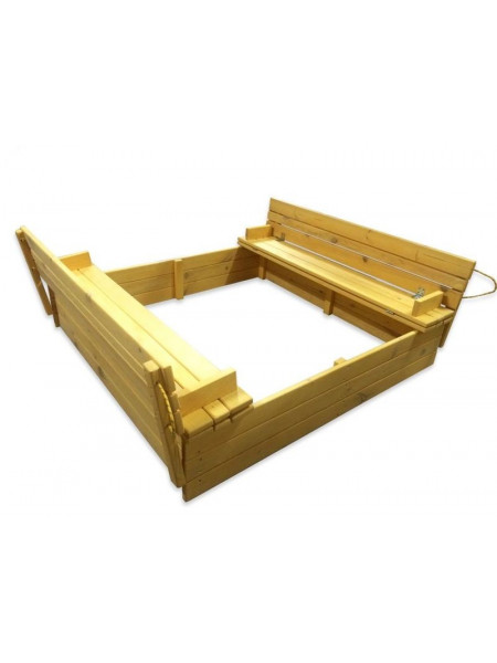 Пісочниця 150 см з кришкою сосна тонована Пісочниця 150 см з кришкою сосна тонована