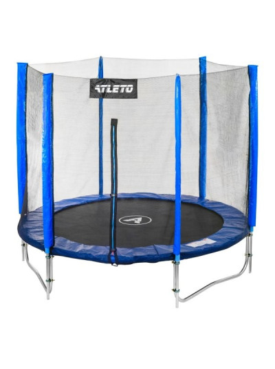 Батут Атлето 183см с сеткой и лесенкой синий