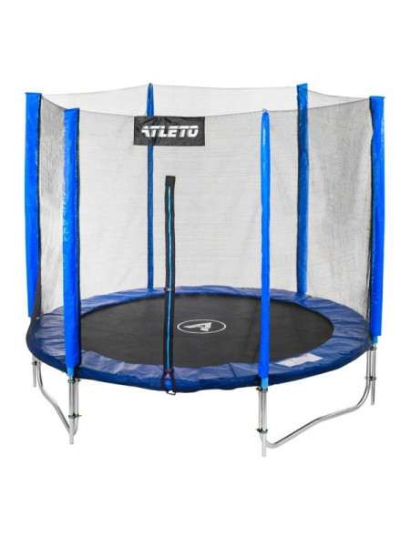 Батут Атлето 183 см з сіткою і драбинкою синій Батут Атлето 183 см з сіткою і драбинкою синій