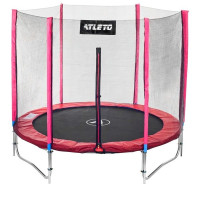 Батут Атлето красный 183 см с лесенкой