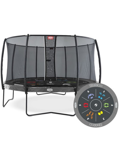 Батут BERG Elite Tattoo сірий 430 Deluxe