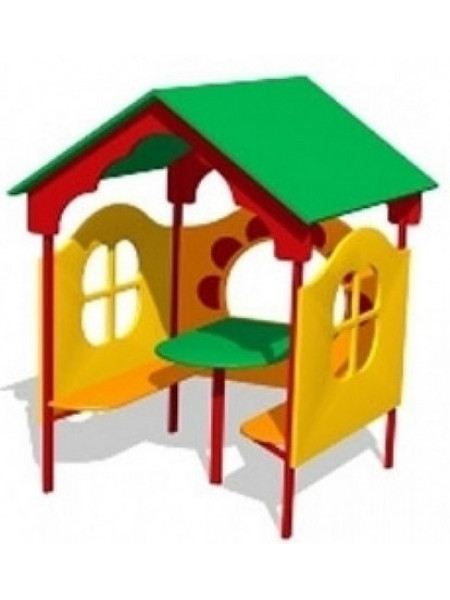 Ігровий будиночок зі столом і лавками Квітковий Ігровий будиночок зі столом і лавками Квітковий