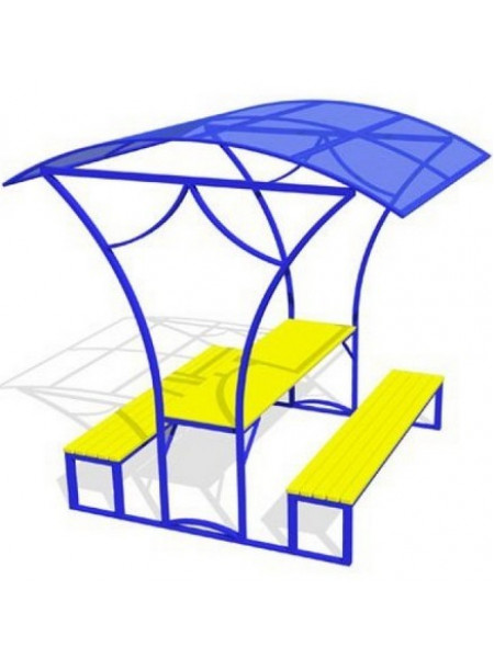 Столик з лавками і дахом Парк