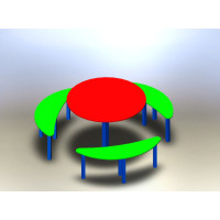 Комплект стіл з лавками