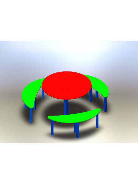 Комплект стіл з лавками