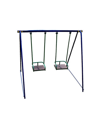 Дитячі гойдалки для вулиці двомісні метал Да-708