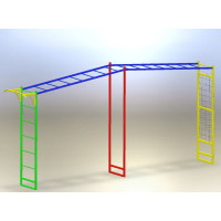 Рукоход металевий з  сіткою для вулиці 