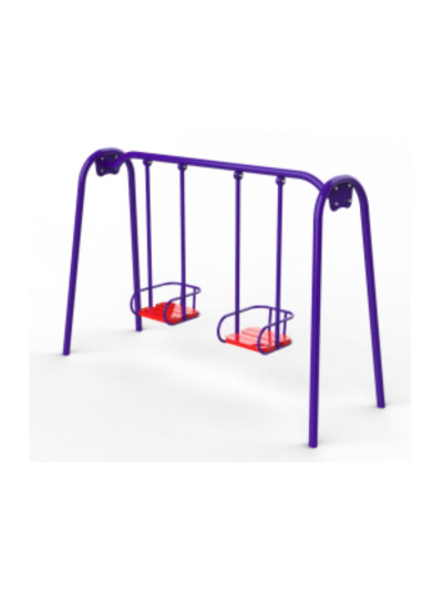 Гойдалка подвійна на металевій стійці