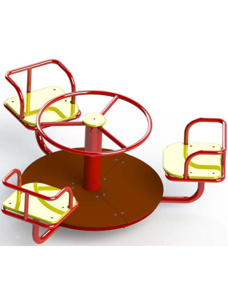 Карусель для дитячого майданчика тримісна