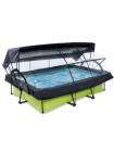 Басейн EXIT з куполом і тентом 220х150х65 см "лайм"