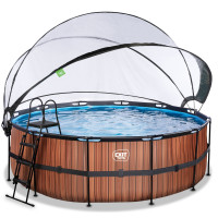 Басейн каркасний з куполом EXIT "дерево" 427х122 см з підігрівом