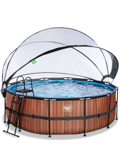 Басейн каркасний з куполом EXIT "дерево" 427х122 см з підігрівом