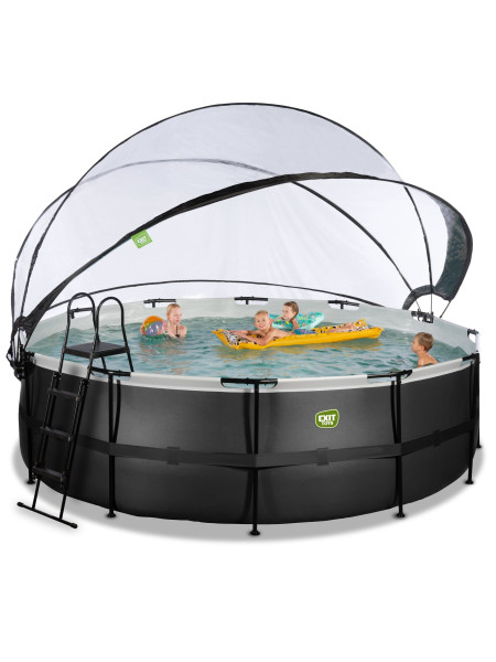 Басейн каркасний 450*122, EXIT, + фільтр пісок + тепловий насос