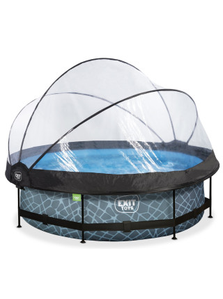 Басейн круглий з куполом EXIT камінь 300 х 76 см