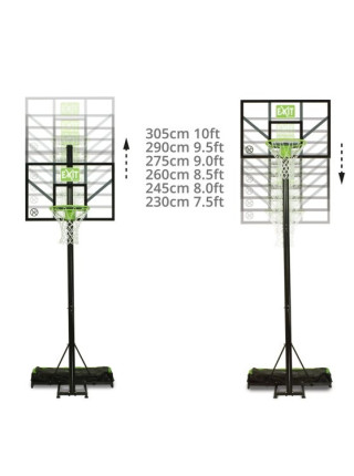 Переносная баскетбольная стойка EXIT Comet green/black