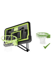 Баскетбольний щит Exit регульований чорний + кільце з амортизацією