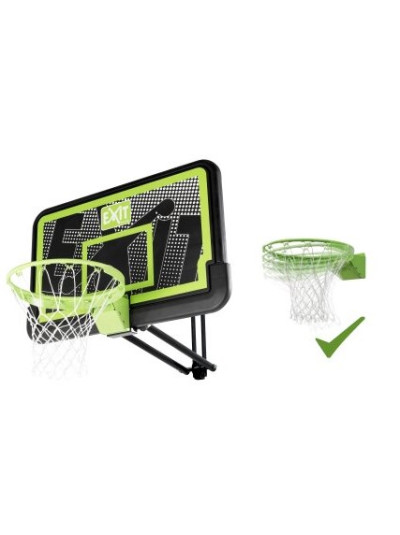 Баскетбольний щит Exit регульований чорний + кільце з амортизацією