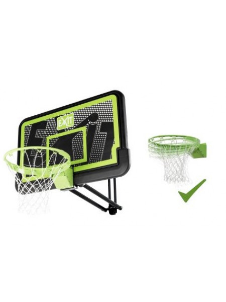Баскетбольний щит Exit регульований чорний + кільце з амортизацією