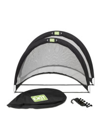 Футбольні ворота EXIT Flexx 120x80 см чорні 2 штуки