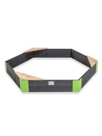 Деревянная песочница EXIT Aksent 160×140 см (шестиугольная)