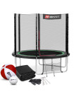 Батут с защитной сеткой Hop-Sport 244 см черно-зеленый