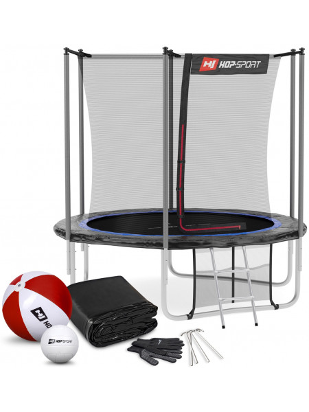 Батут з сіткою внутрішньою Hop - Sport 244 см чорно-синій Батут з сіткою внутрішньою Hop - Sport 244 см чорно-синій