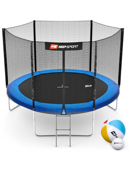 Батут із захисною сіткою Hop - Sport 305 см синій Батут із захисною сіткою Hop - Sport 305 см синій