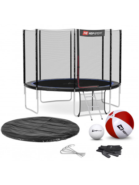 Батут із захисною сіткою Hop - Sport 305 см чорно-синій Батут із захисною сіткою Hop - Sport 305 см чорно-синій