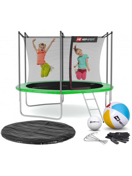 Батут з сіткою внутрішньою Hop - Sport 305 см зелений Батут з сіткою внутрішньою Hop - Sport 305 см зелений