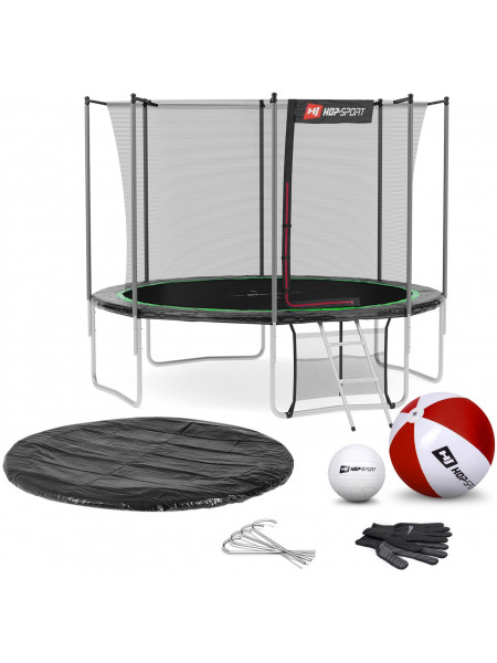 Батут з сіткою внутрішньою Hop - Sport 366 см чорно-зелений Батут з сіткою внутрішньою Hop - Sport 366 см чорно-зелений