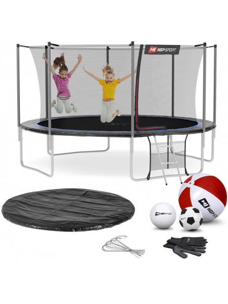 Батут з сіткою внутрішньою Hop - Sport 427 см чорно-синій Батут з сіткою внутрішньою Hop - Sport 427 см чорно-синій