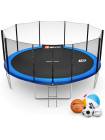 Батут с защитной сеткой Hop-Sport 488 см синий